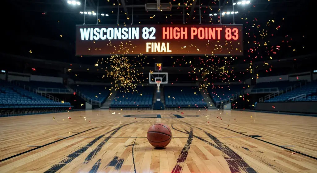 No. 12 High Point upsets No. 5 Wisconsin 83-82 in first-round NCAA men's tournament game