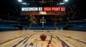 No. 12 High Point upsets No. 5 Wisconsin 83-82 in first-round NCAA men's tournament game