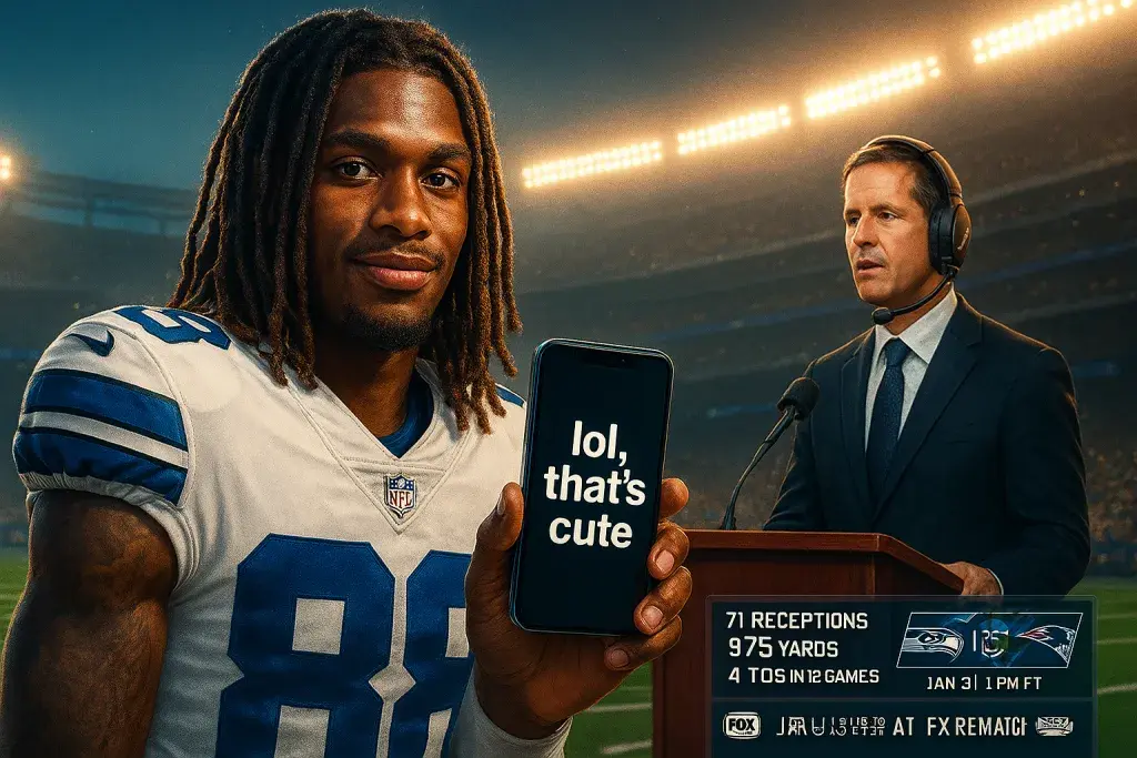 CeeDee Lamb On Giants HC John Harbaugh's 'Kick Cowboys' Ass' Line: 'That's Cute'