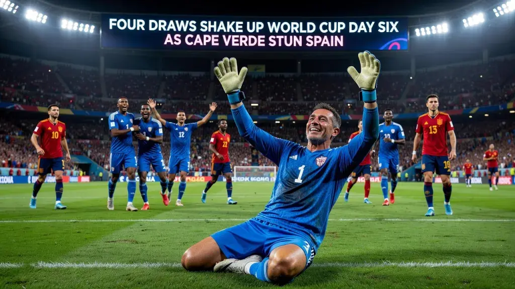 Four Draws Shake Up World Cup Day Six as Cape Verde Stun Spain
