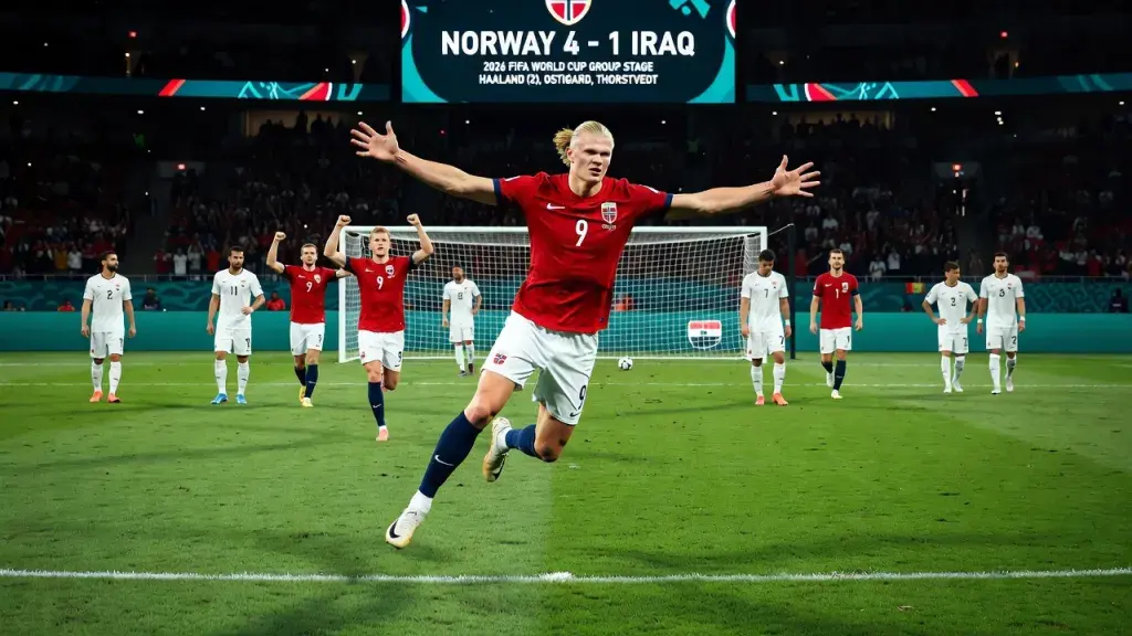 Haaland Delivers on World Cup Debut as Norway Dismantle Iraq 4-1