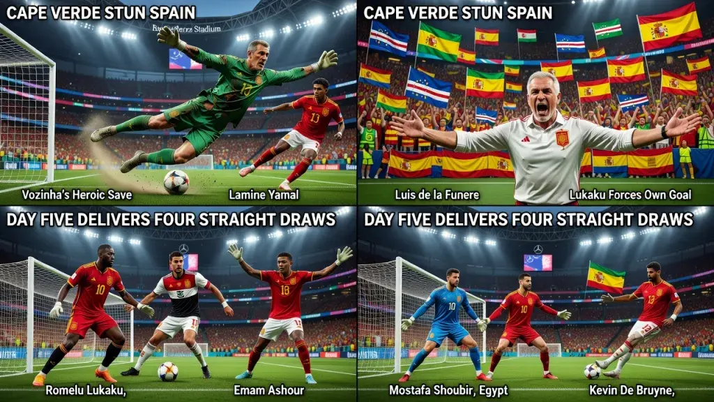Cape Verde Stun Spain as Day Five Delivers Four Straight Draws